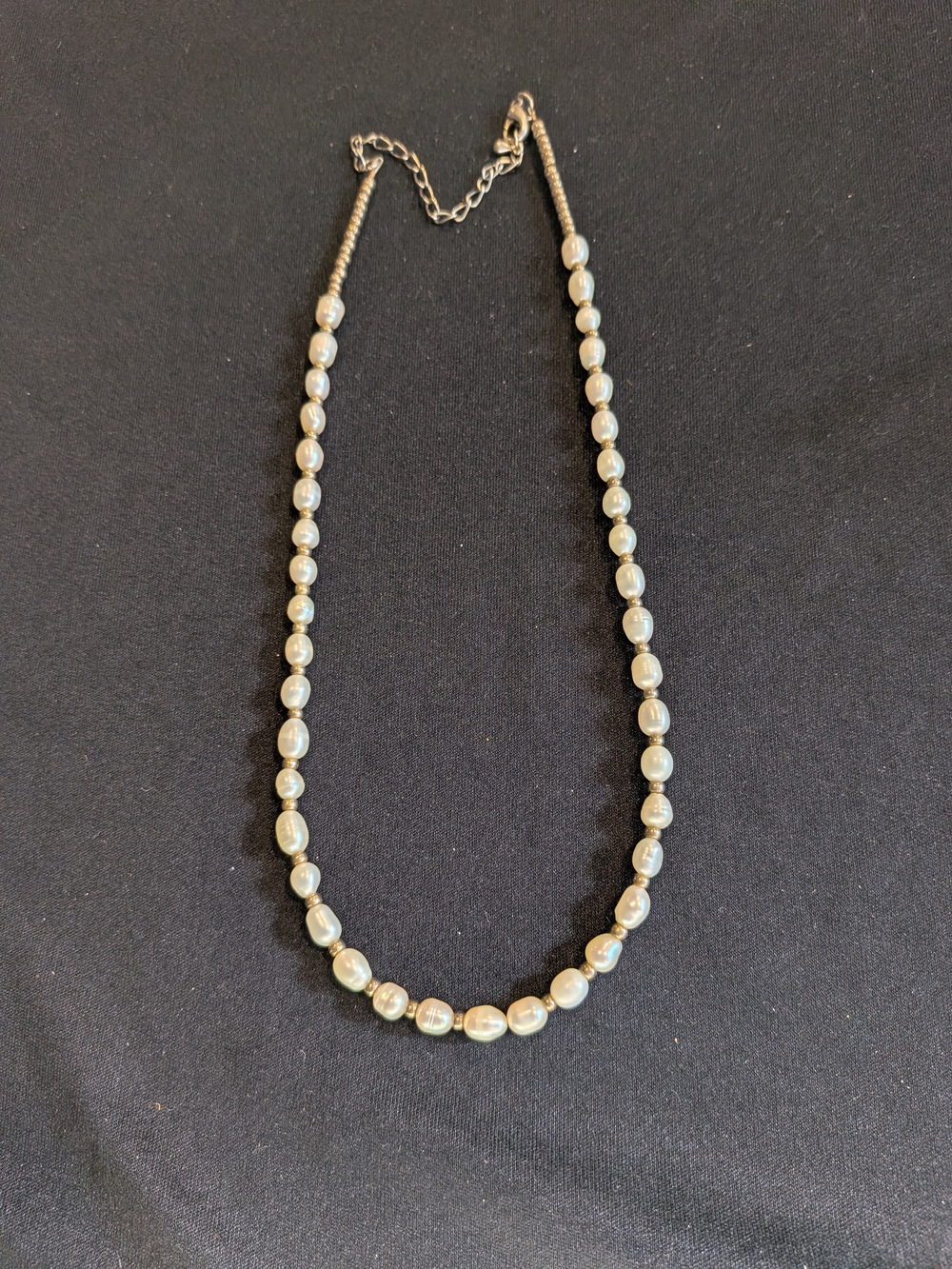 Classic White Water Pearl Beaded Necklace 9.5"
